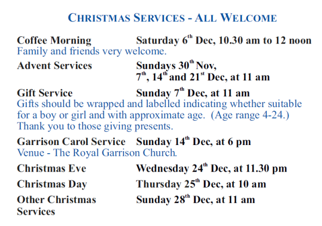 Christmas Services 2025