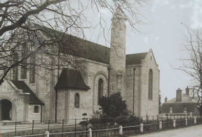 Church in 1927 with bell tower