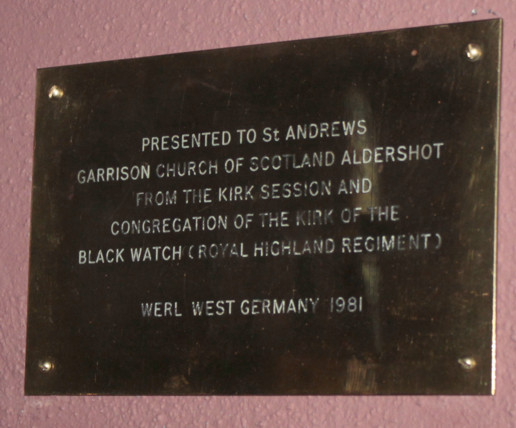 Black Watch Kirk Session Plaque