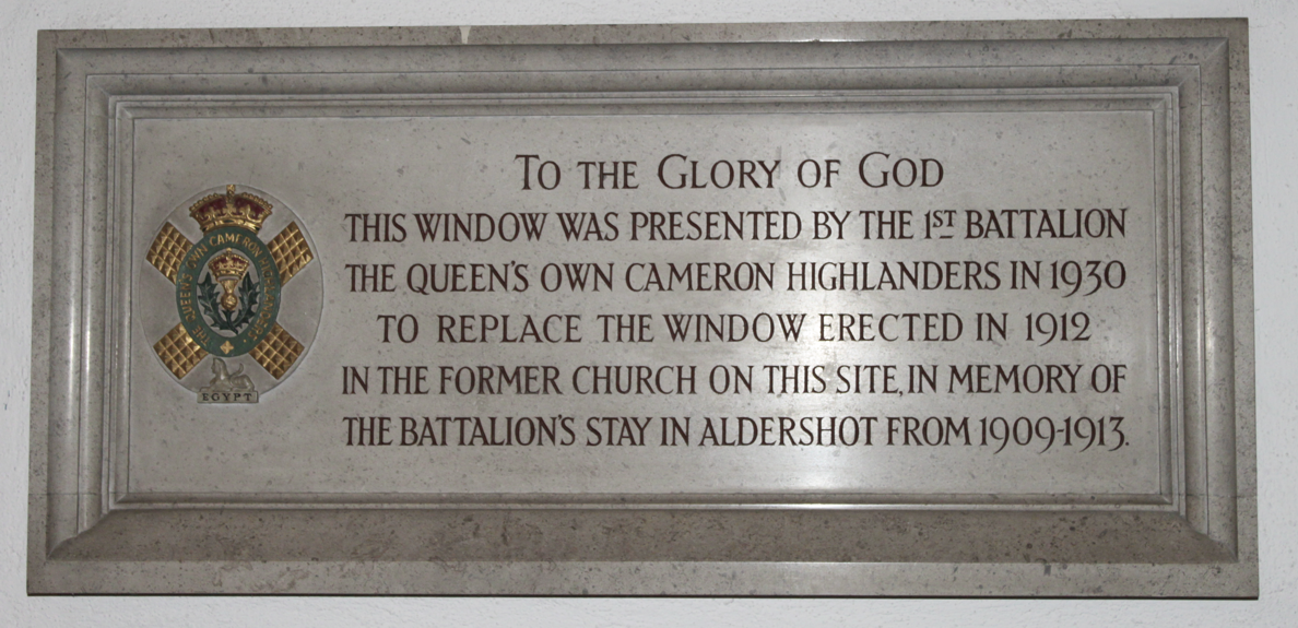 Cameron Chapel plaque