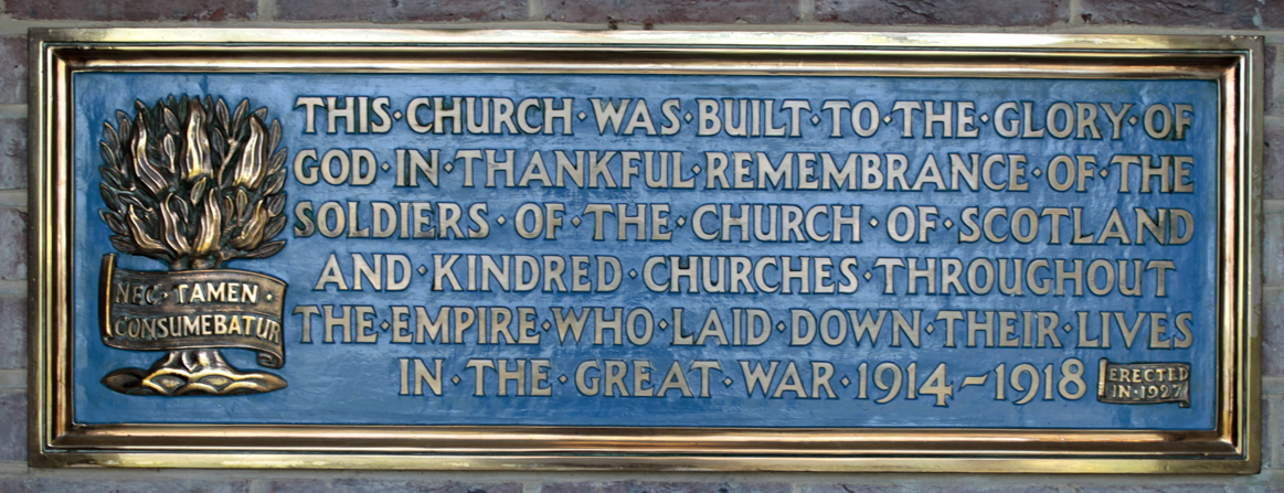 WW1 plaque