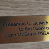 Communion Table Lectern plaque