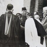 King George at reopening of church following extension