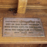 Lectern Plaque